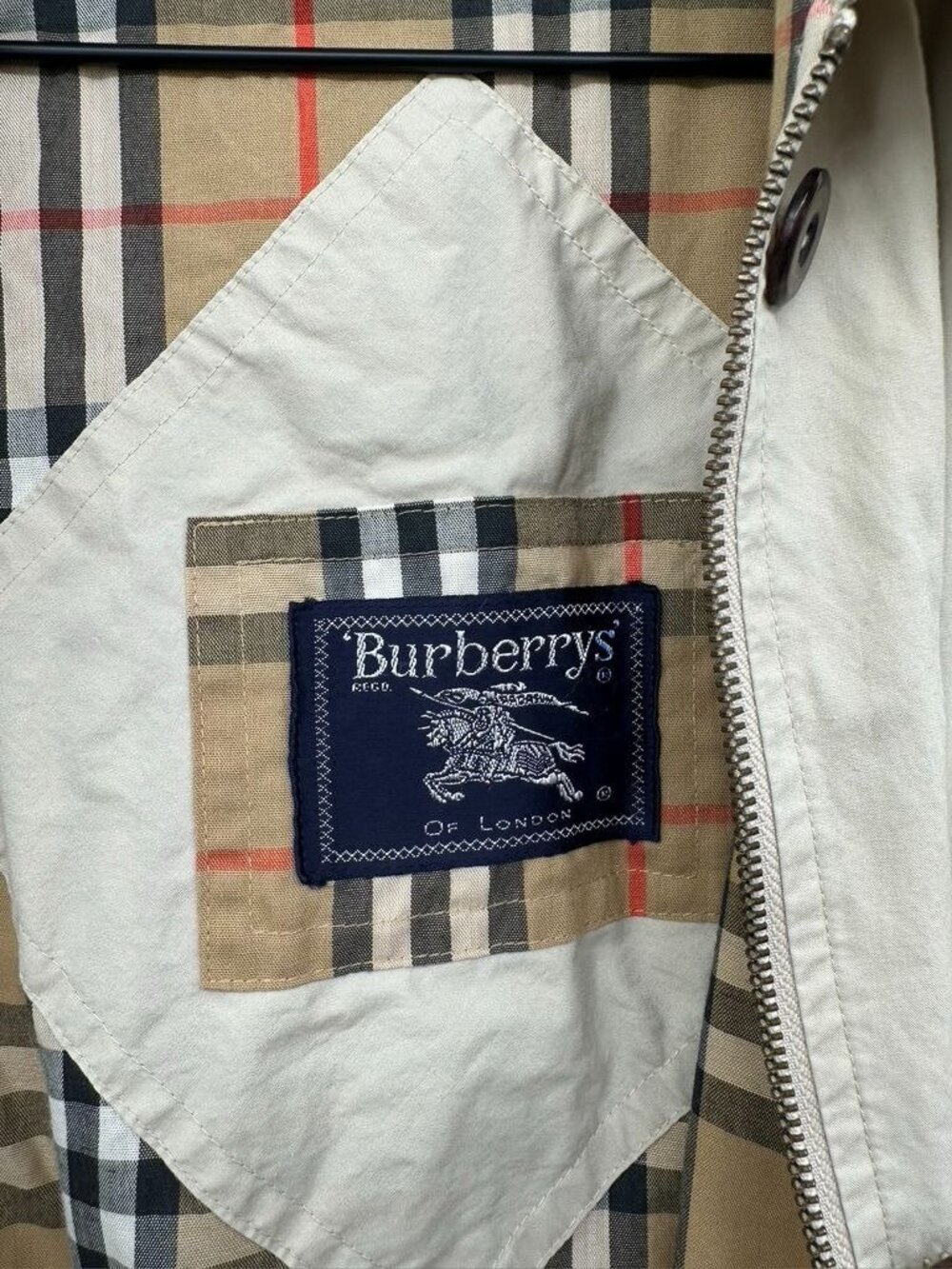 Vintage Burberry Utility Jacket Trench Coat Mid/Short Length Hood Nova Check - Picture 7 of 16